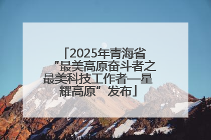 2025年青海省“最美高原奋斗者之最美科技工作者—星耀高原”发布
